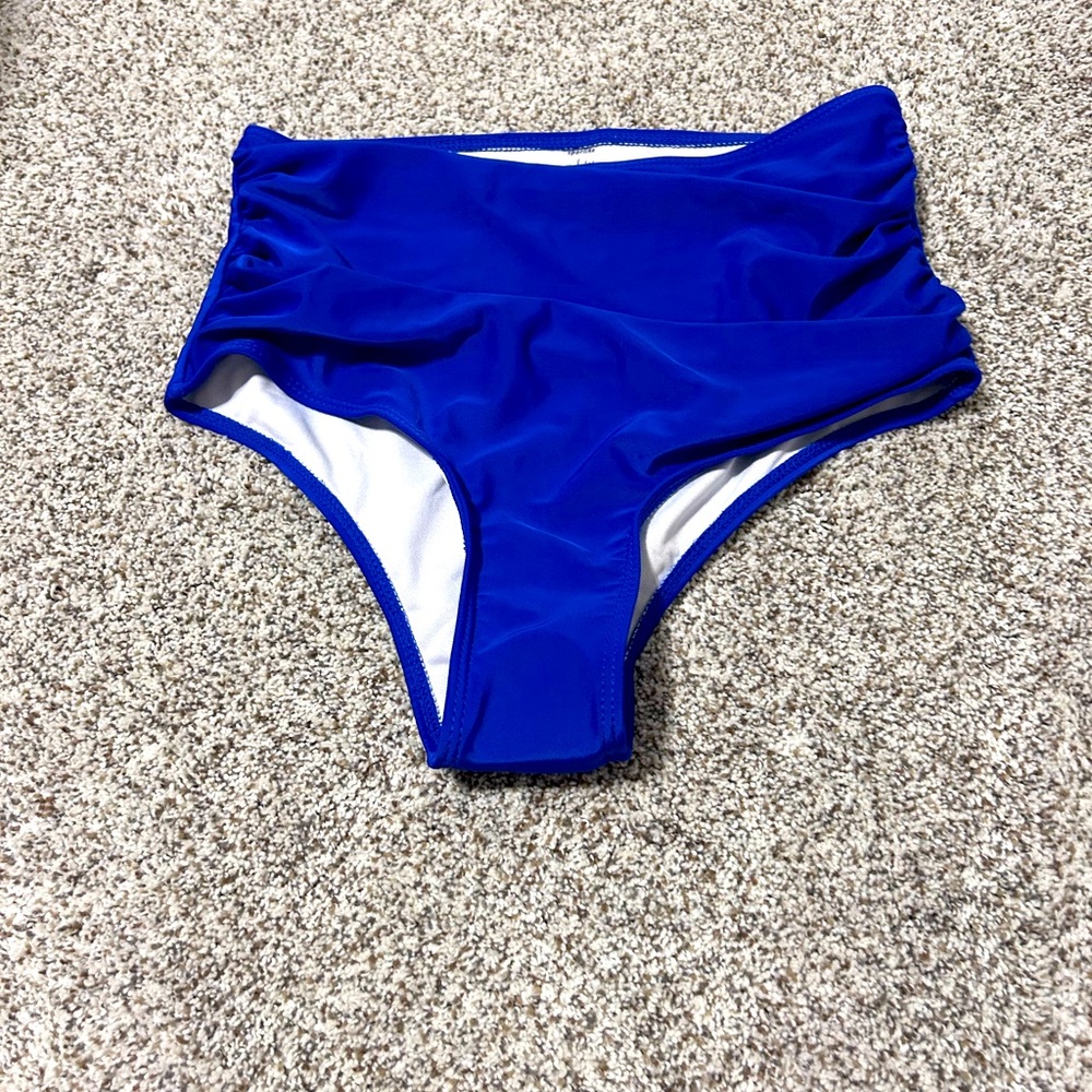 Blue swim bottoms!